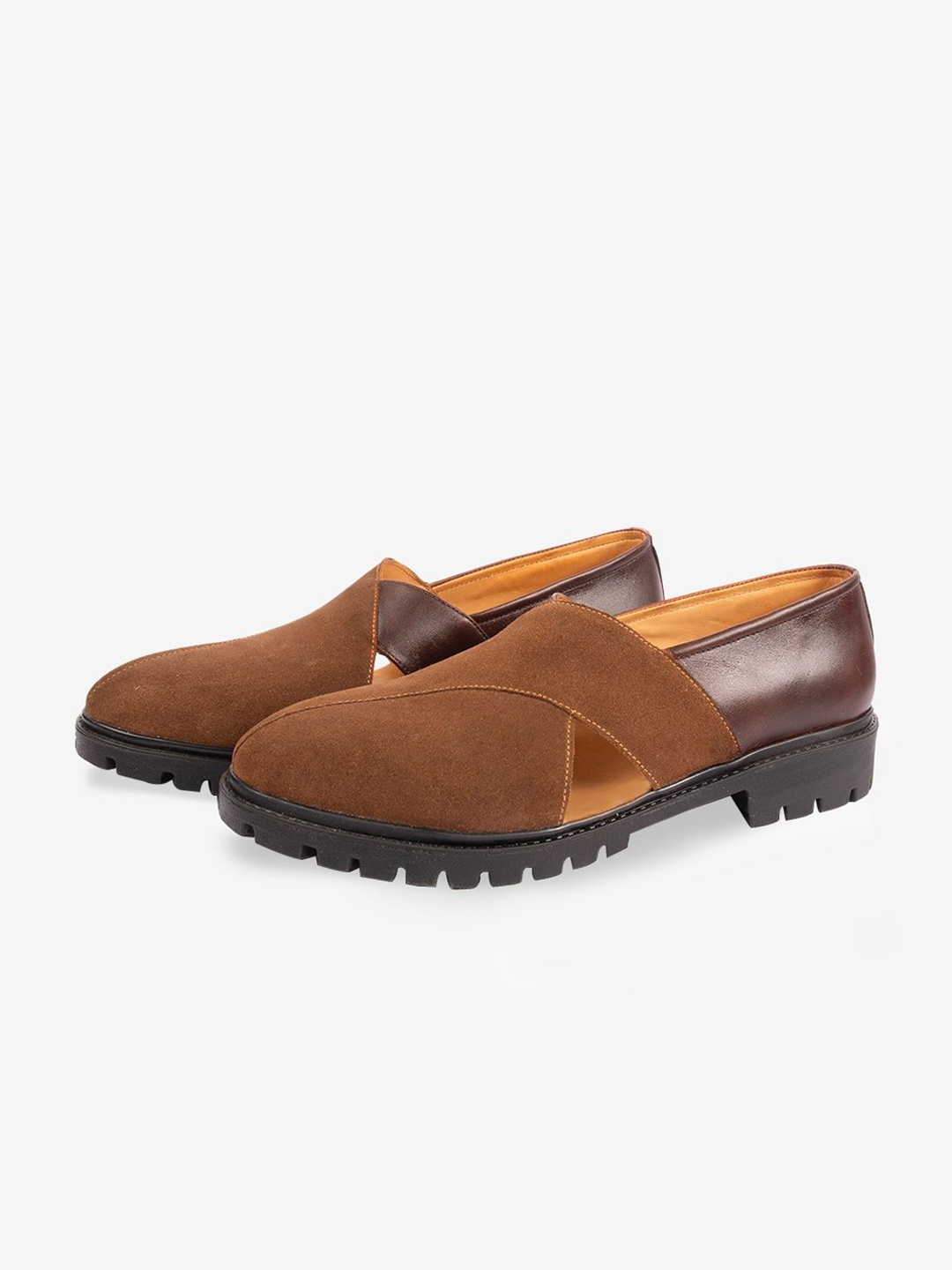 

Whitemuds Men Kohat Leather Slip-On Peshawari, Brown