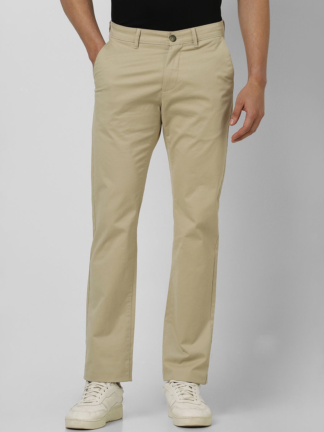 

Van Heusen Sport Men Beige Solid Regular Fit Chinos