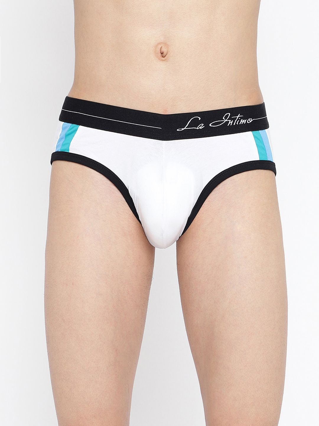 

La Intimo Striped Low-Rise Anti Microbial Basic Briefs LIBR03WE, White