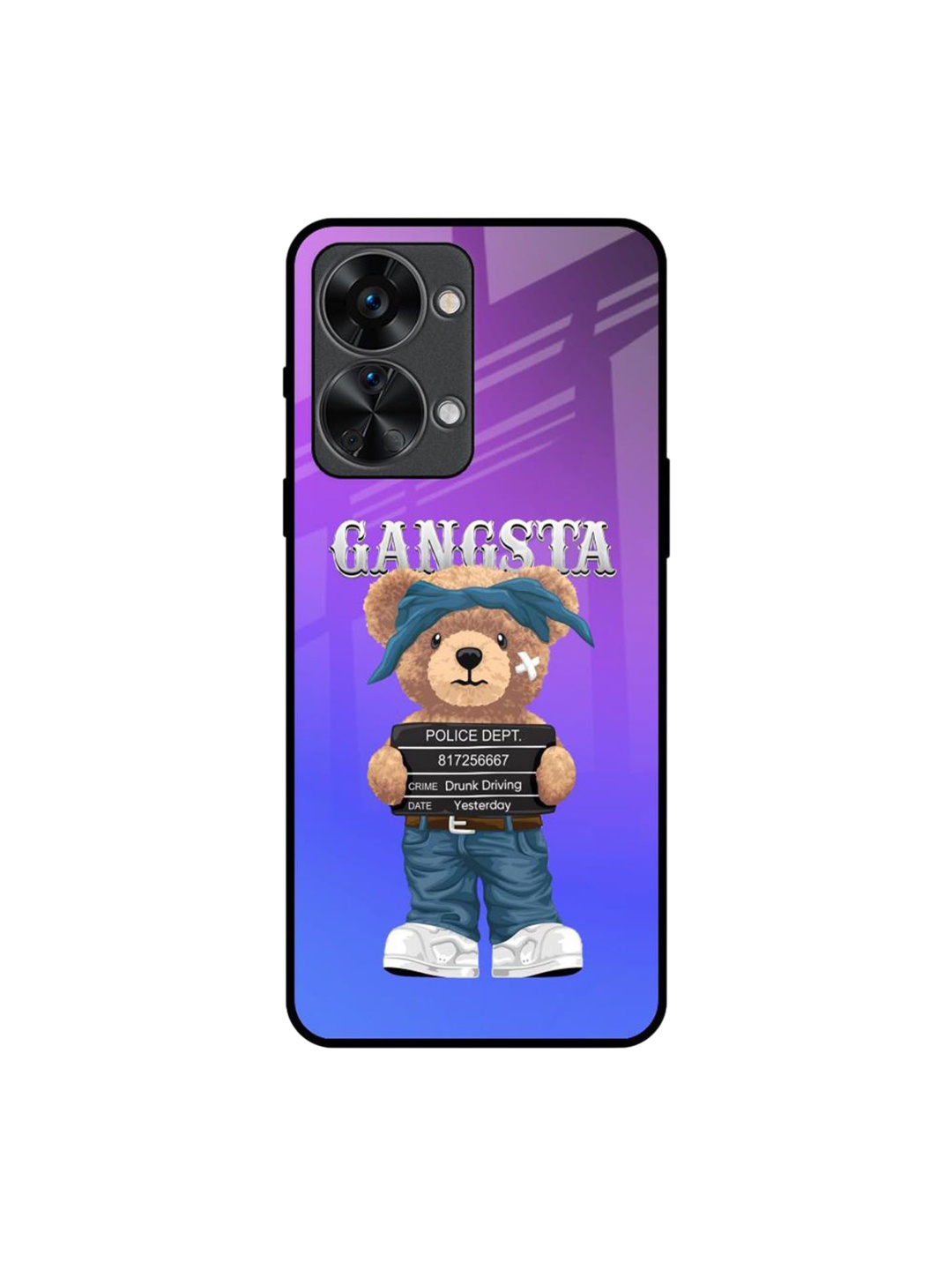 

QRIOH Gangsta Bear Printed Oneplus Nord 2T Back Case, Purple