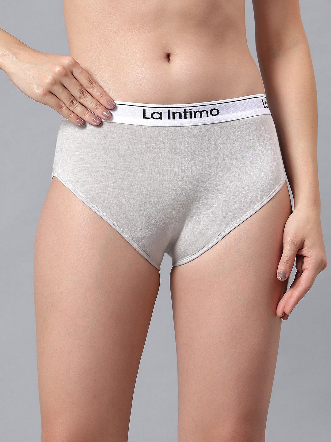 

La Intimo Mid-Rise Hipster Briefs LXFUHP01GY, Grey