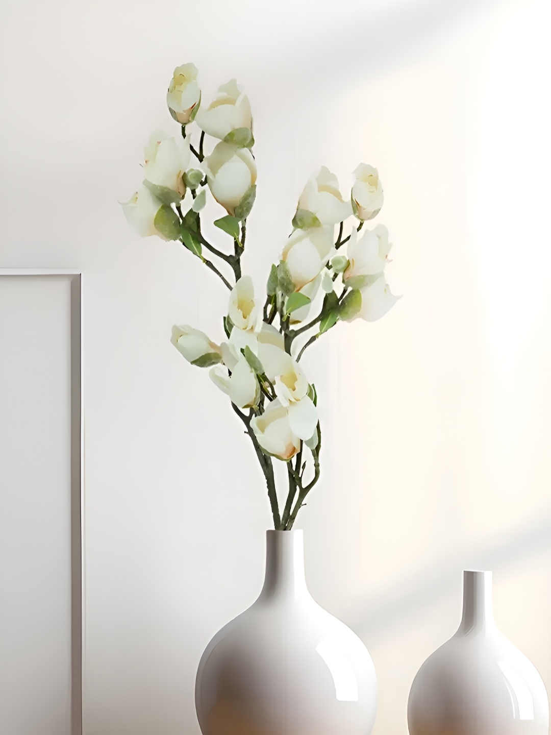 

Royaloak White And Green Artificial Flower, Cream