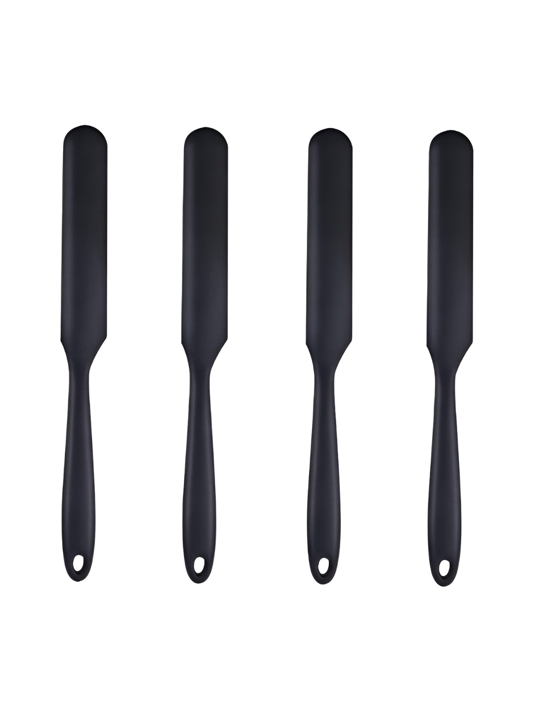 

Baskety Black 4 Pieces Jam Spreader Silicone Spatula With Long Handle