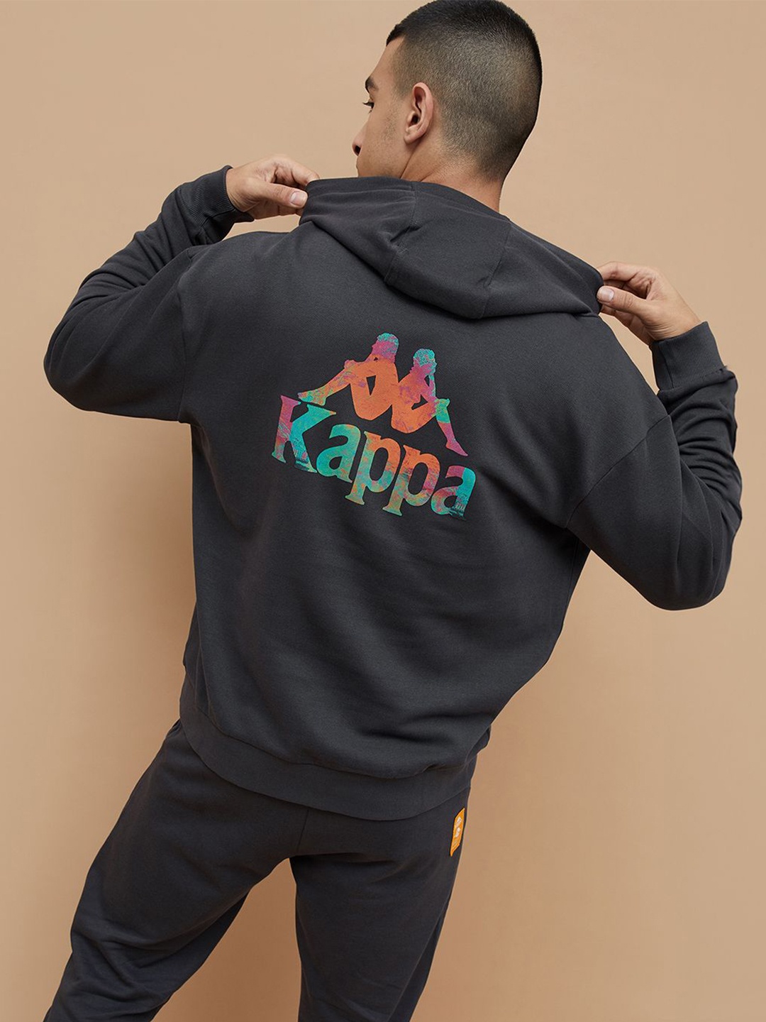 

Kappa Men Printed Sweatshirt, Charcoal