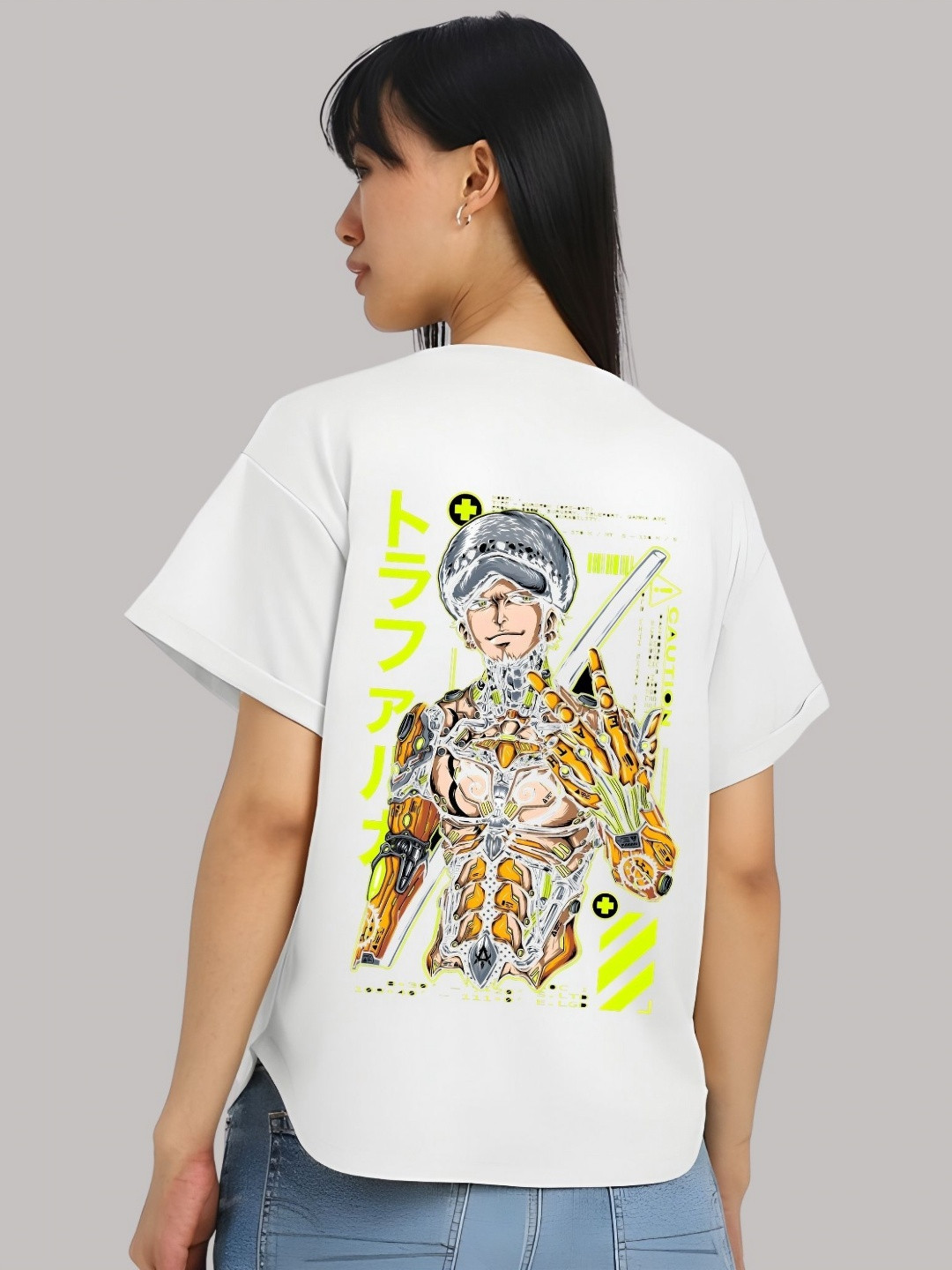 

Moda Rapido Women Graphic Printed Round Neck Cotton Relaxed Fit T-shirt, White