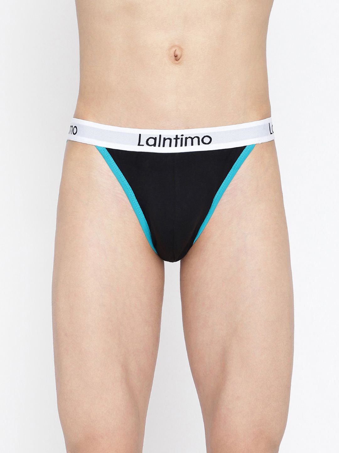 

La Intimo Cotton Low-Rise Thong BriefsLIBR02BK, Black