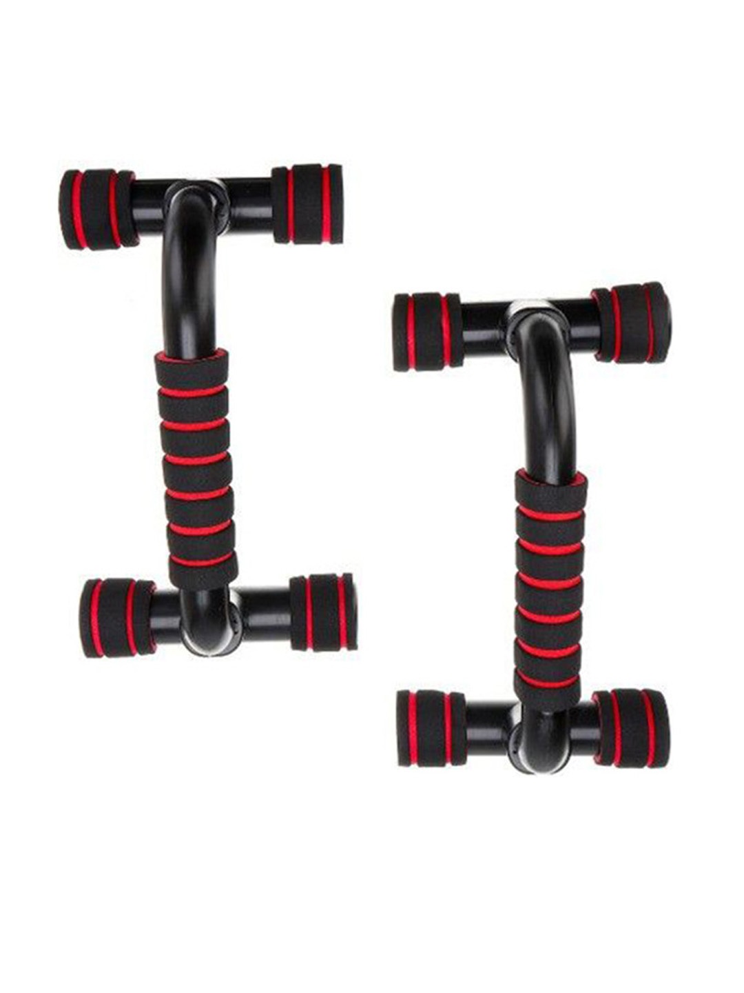 

HackerX Push Up Bars Stand With Foam Grip Handle, Red