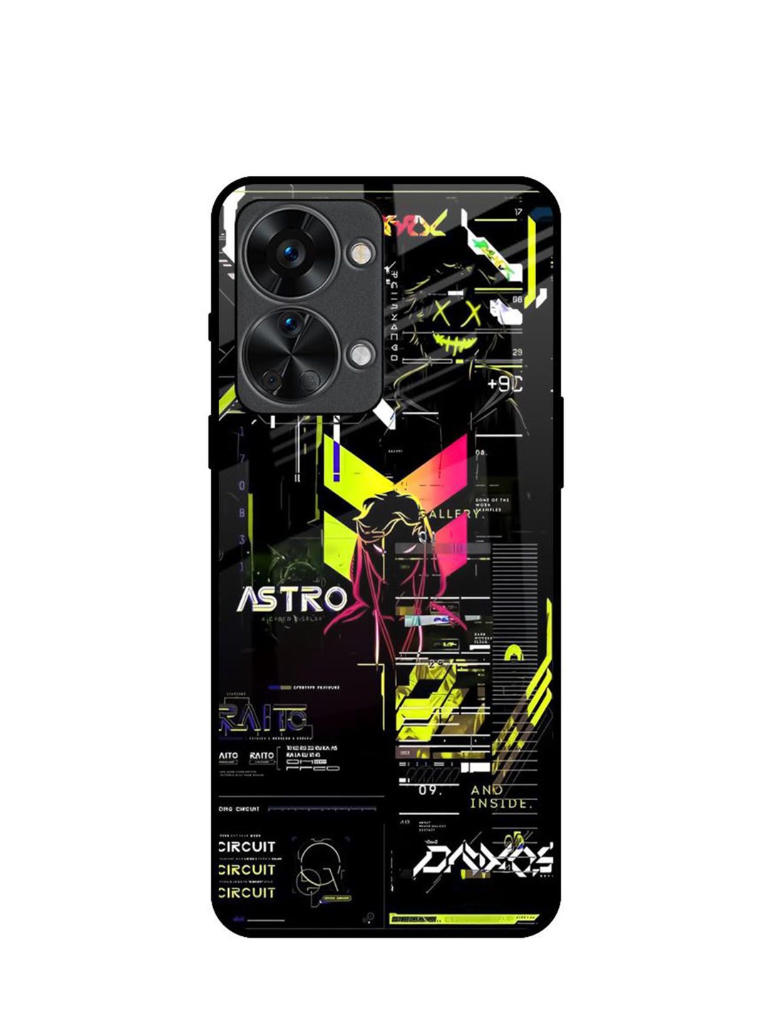 

QRIOH Astro Glitch Printed Oneplus Nord 2T Back Case, Black