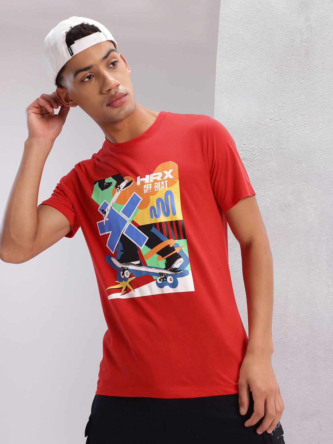 

HRX by Hrithik Roshan Graphic Printed T-shirt, Red