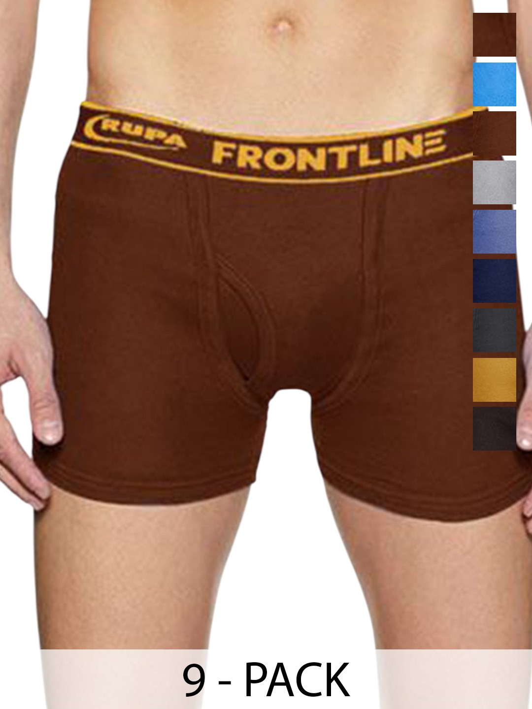 

Rupa Pack Of 9 Assorted Cotton Trunks Frontline-DCIP-(IP)-9--85