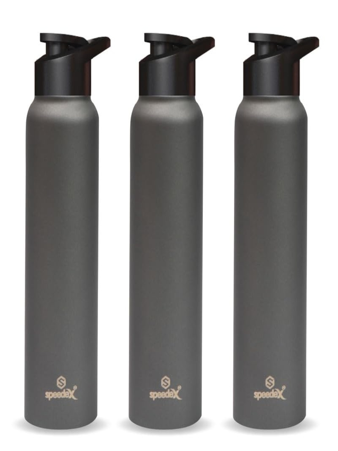 

Speedex Grey & Black 3 Pieces Stainless Steel Water Bottle 1L Each