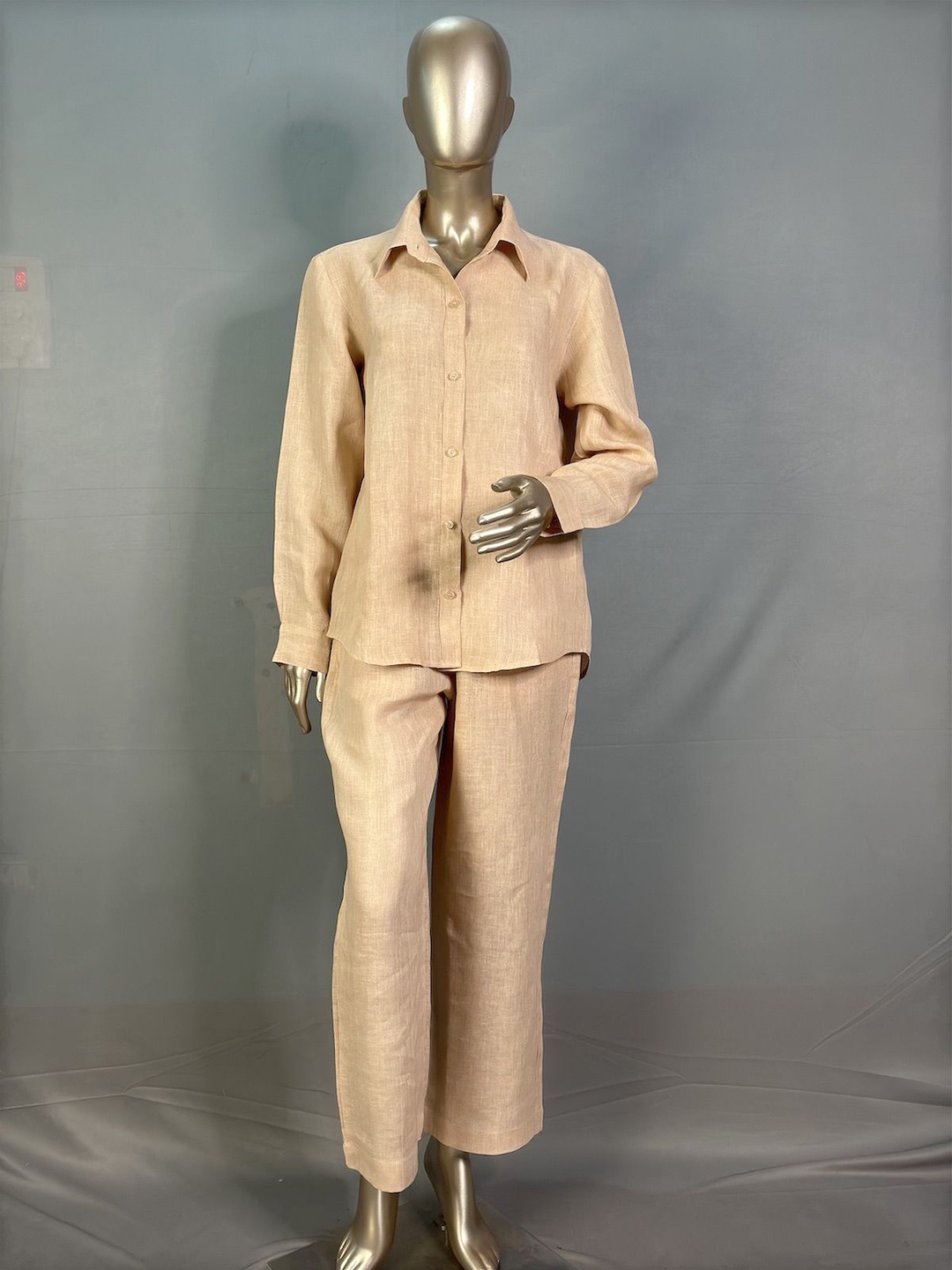 

Kihums Linen Shirt With Trousers, Beige