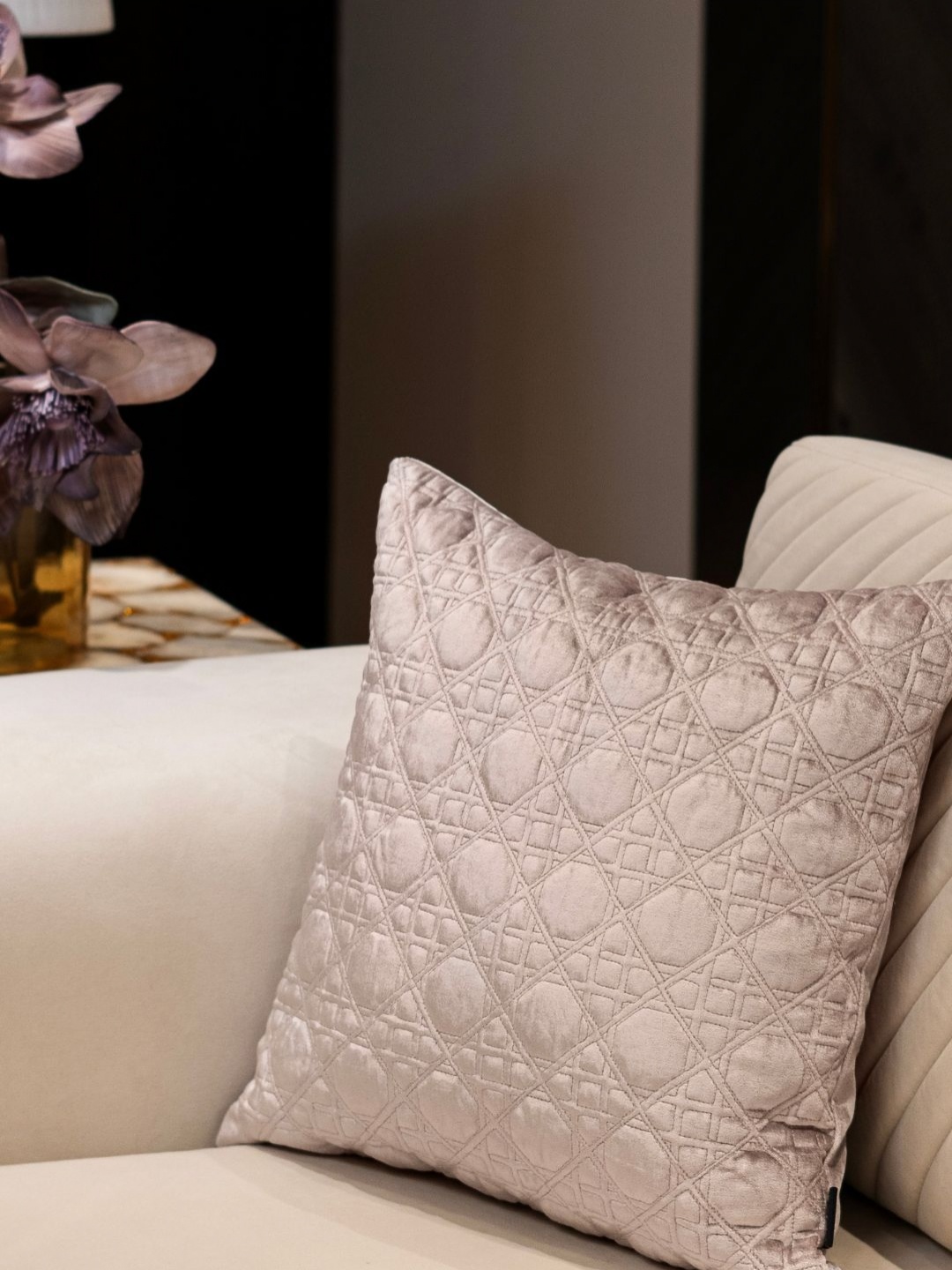 

Rya Living Pink Geometric Velvet Square Cushion Covers