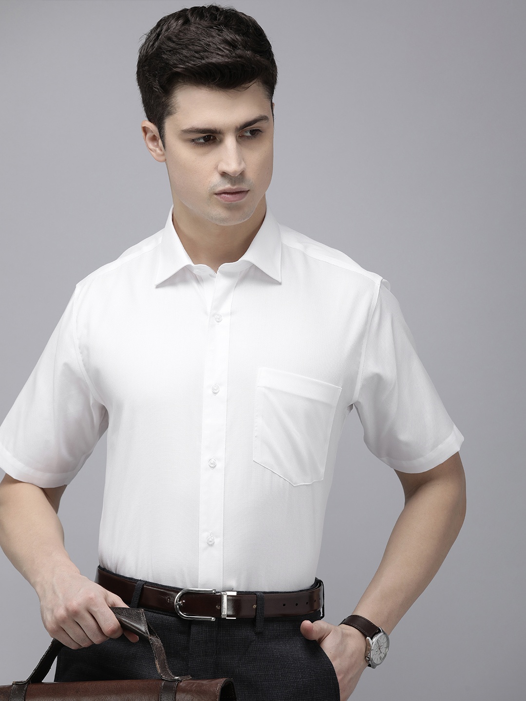 

Van Heusen Regular Fit Opaque Formal Shirt, White