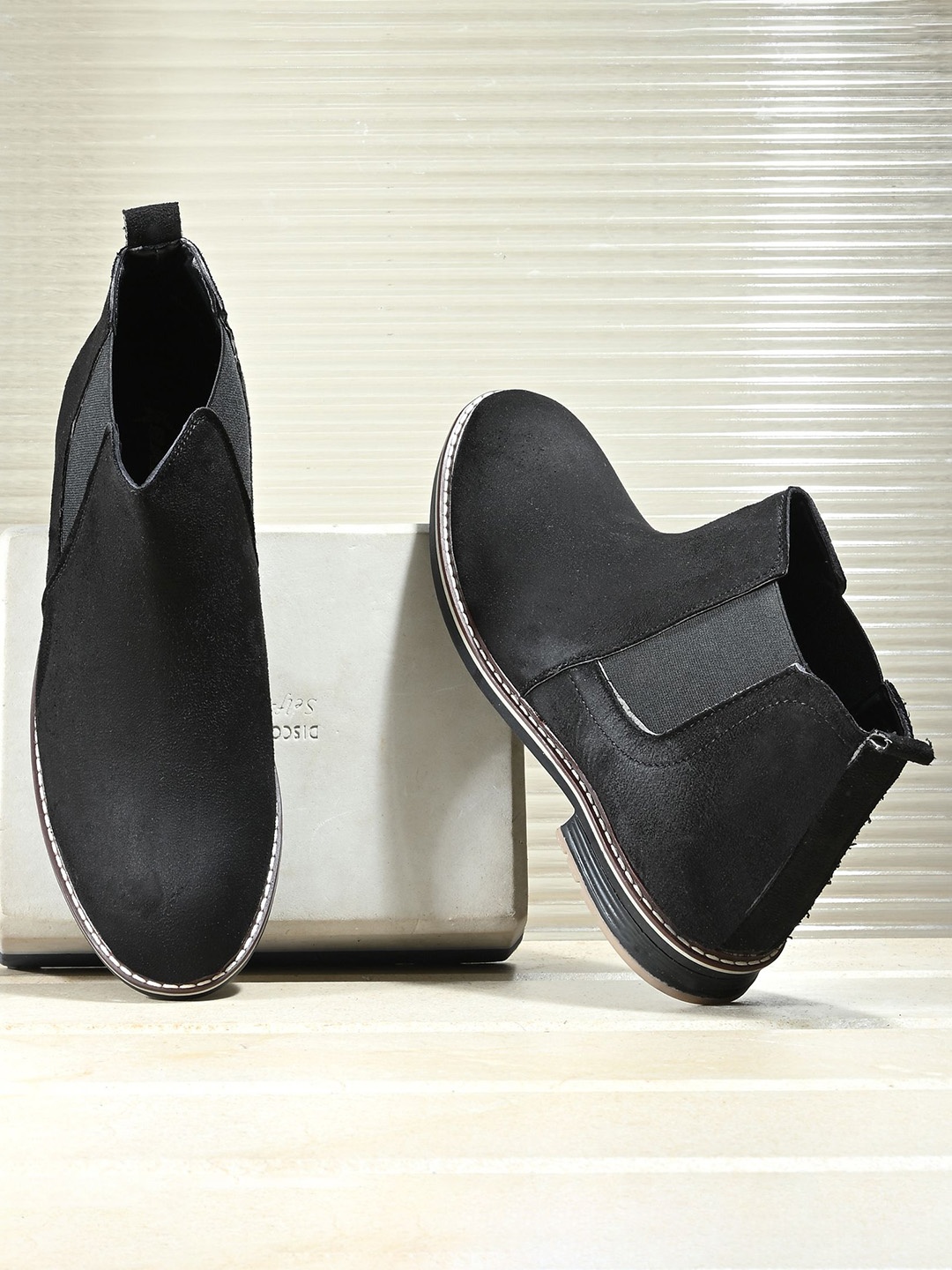 

KRAASA Men Chelsea Boots, Black