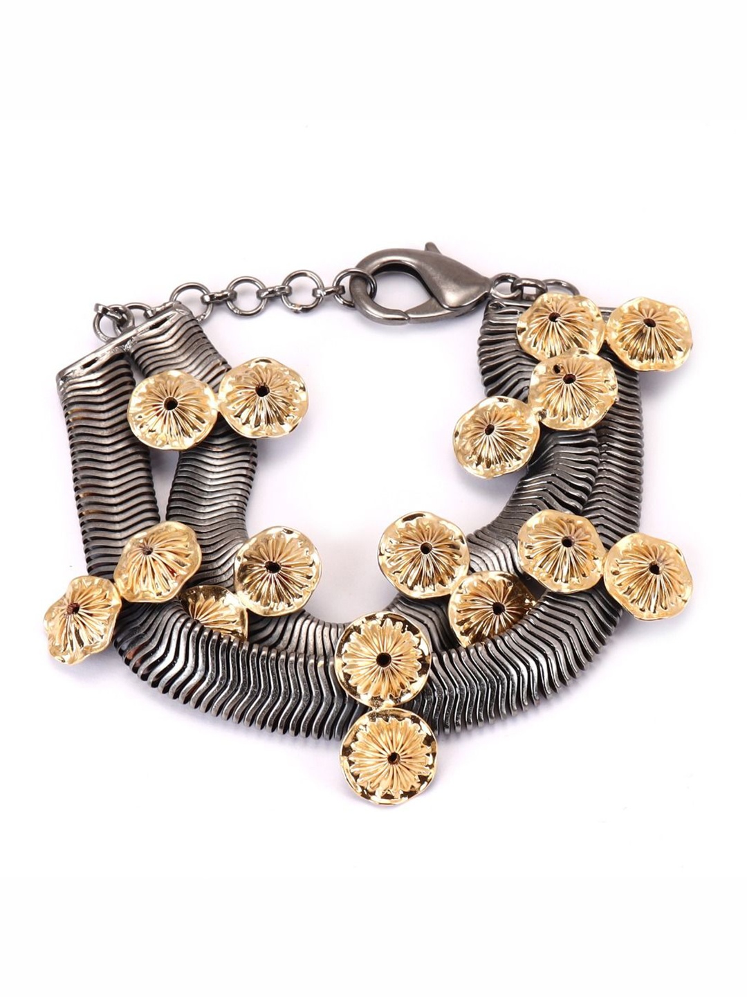 

Trupti Mohta Brass Rhodium-Plated Wraparound Bracelet, Silver
