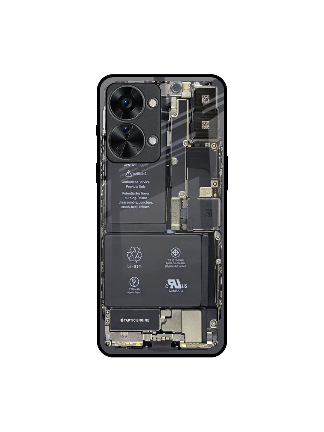 

QRIOH Skeleton Inside Printed Oneplus Nord 2T Back Case, Grey
