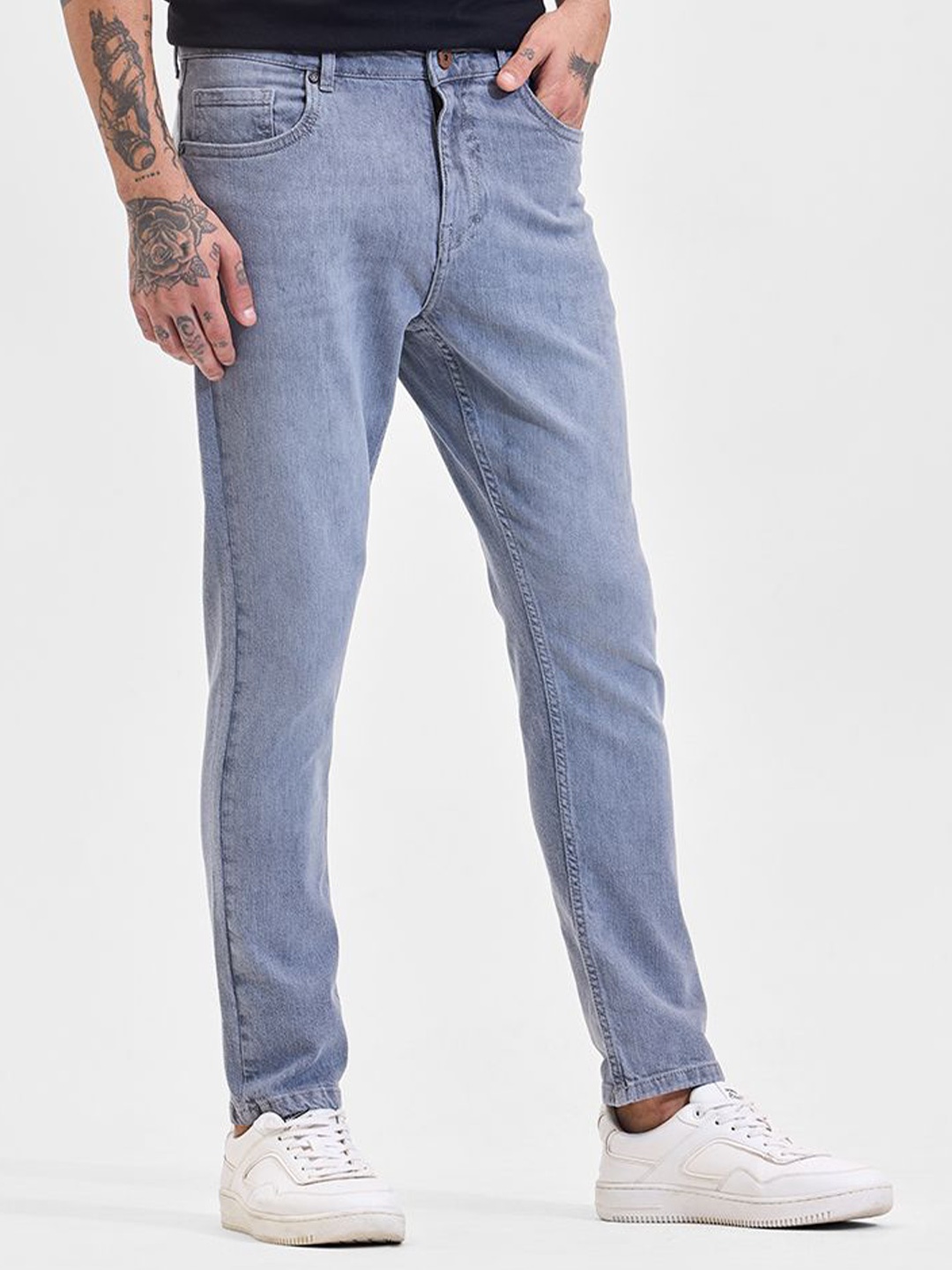 

Snitch Men Blue Solid Slim Mid Rise Jeans