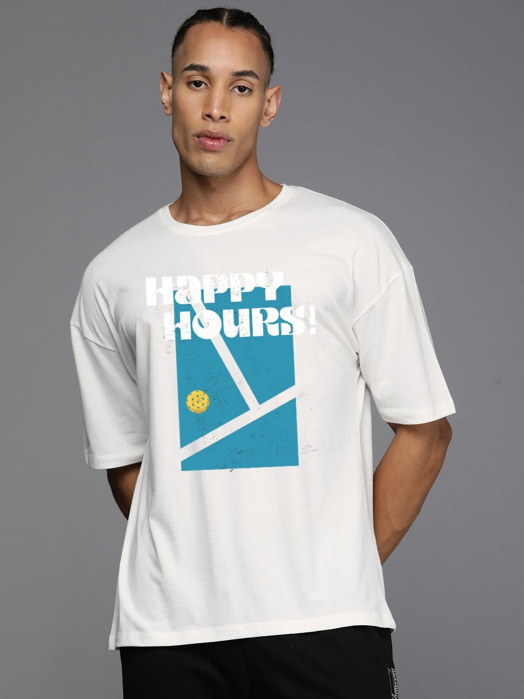 

HRX by Hrithik Roshan Off-White Pickleball Sports T-Shirt