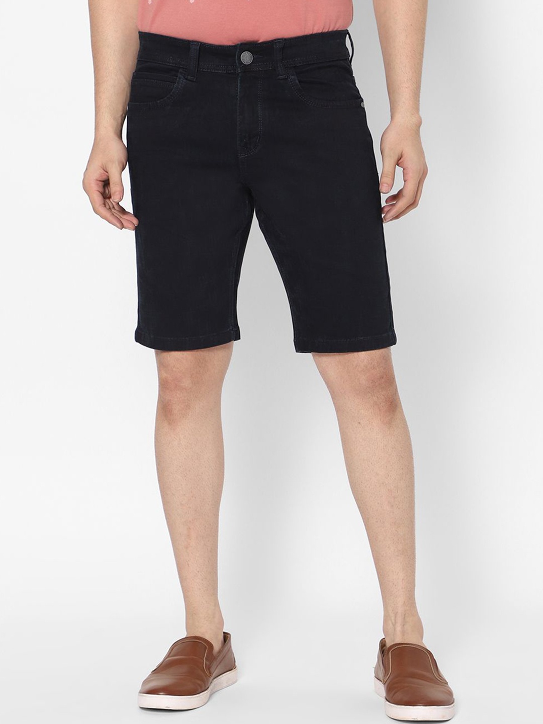 

TCI Men Slim Fit Denim Denim Shorts, Black