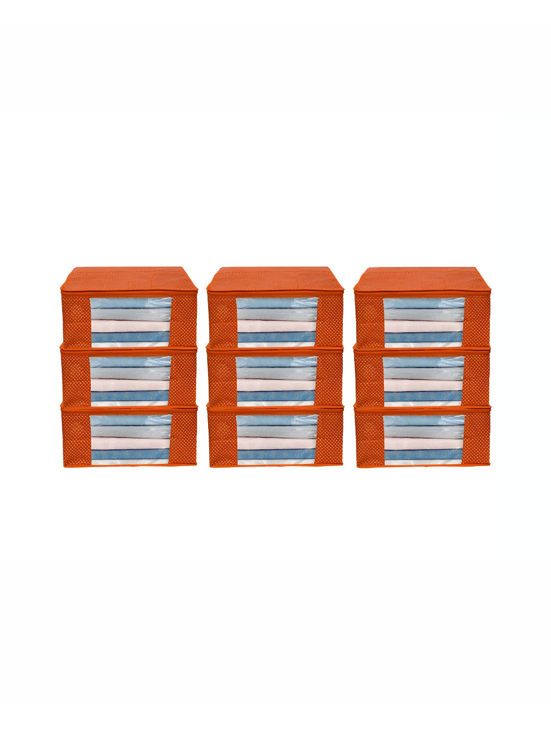 

ANKIT INTERNATIONAL Orange Set of 9 Super Strong Multi-Utility Organisers