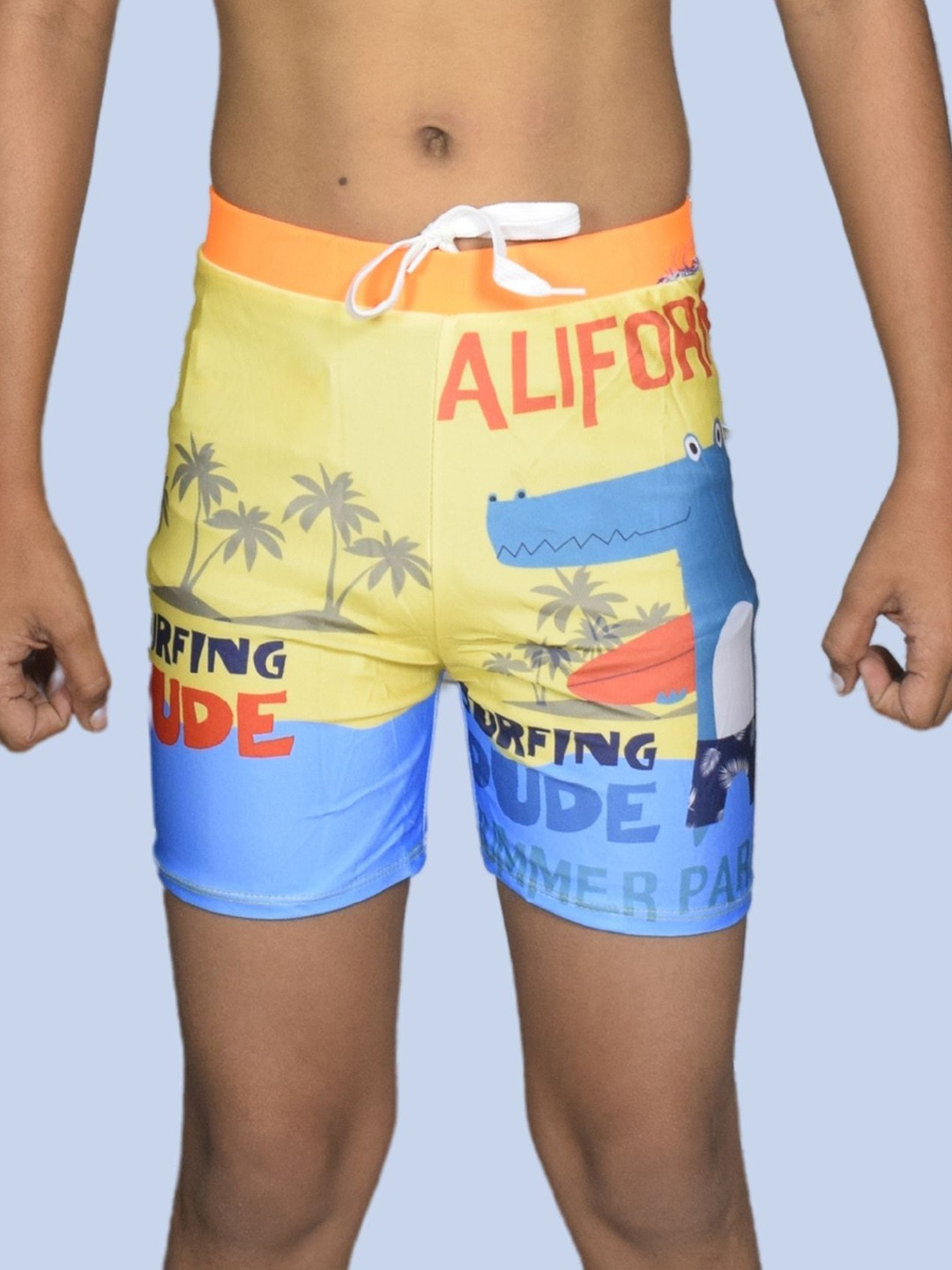 

Aqua Holic Printed Swim Shorts, Yellow
