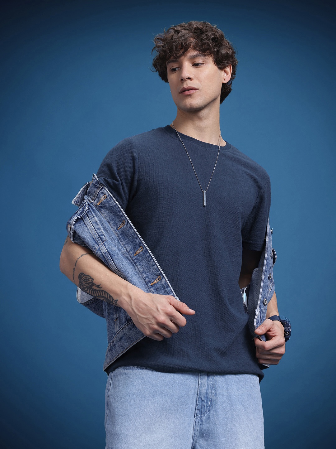 

The Roadster Lifestyle Co. Men T-shirt, Navy blue