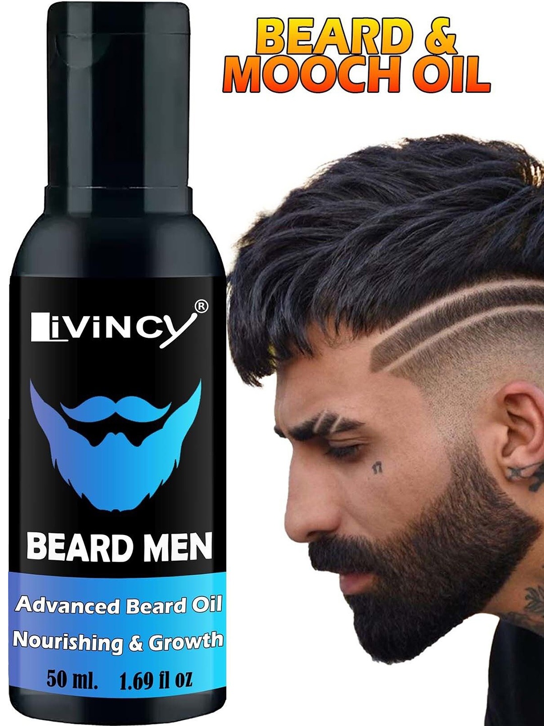 

LIVINCY Beard Men Supreme Quality Almond And Thyme Beard Oil - 50 ml, Black