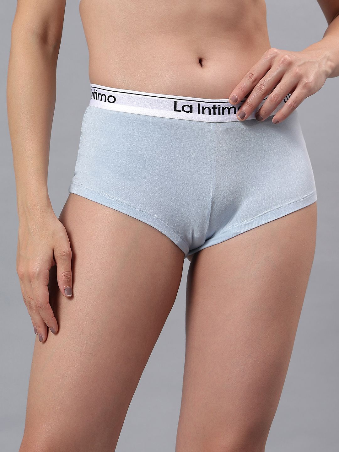 

La Intimo Mid-Rise Boy Short Briefs LXFUBS01LB, Blue