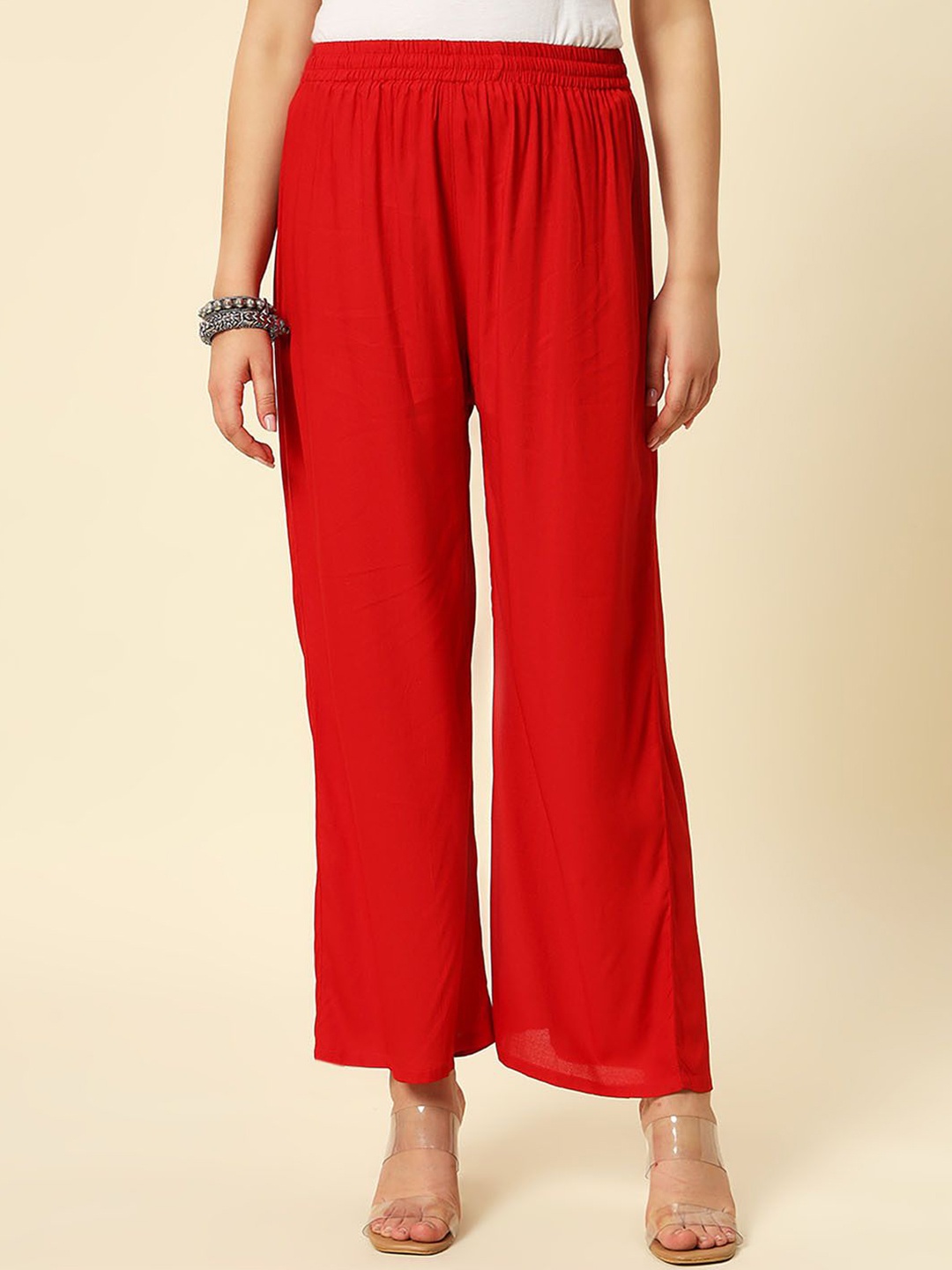 

Thread Plus Women Relaxed Fit Ethnic Palazzo, Rust