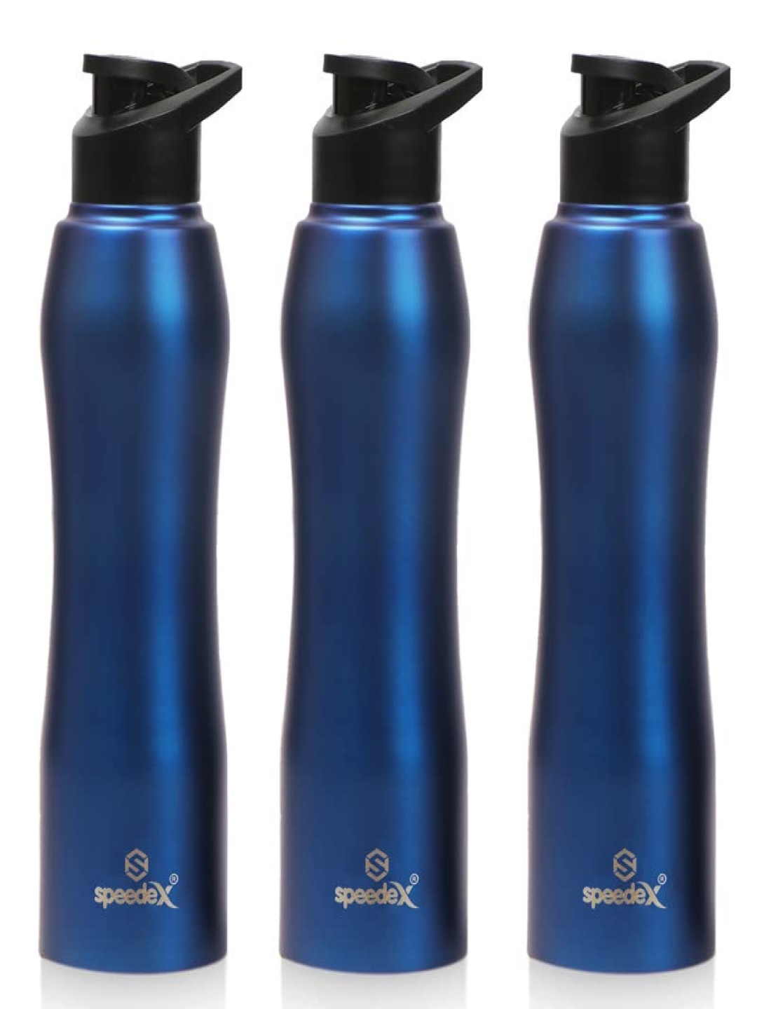 

Speedex Blue & Black 3 Pieces Stainless Steel Water Bottle 1L Each