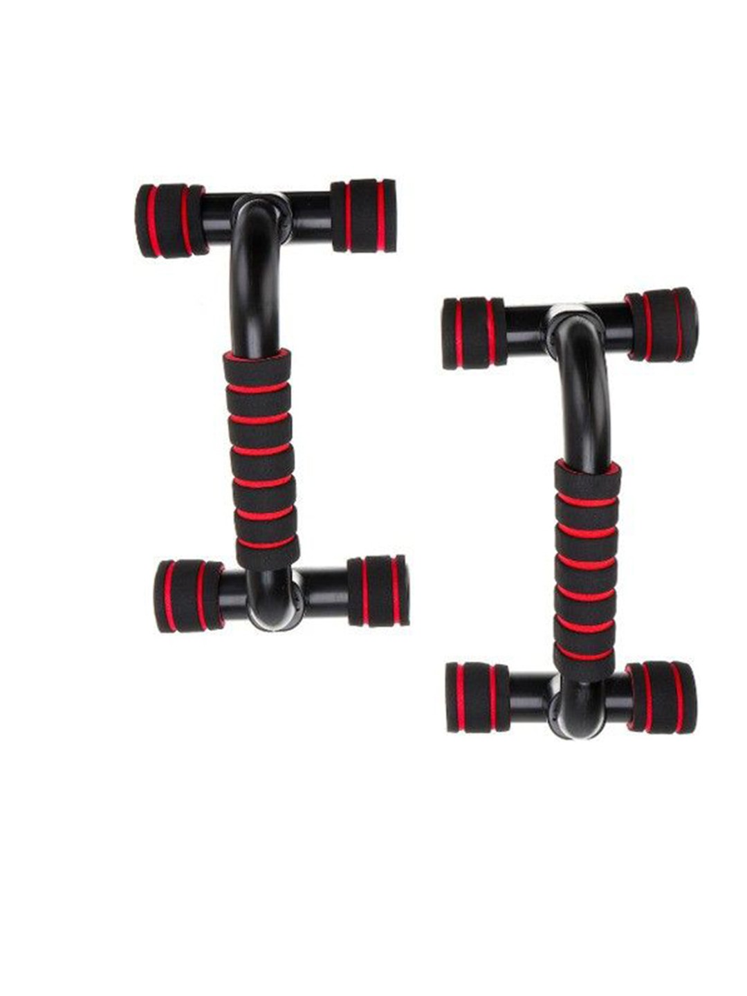 

HackerX Push Up Bars Stand With Foam Grip Handle Workout Accessories, Red