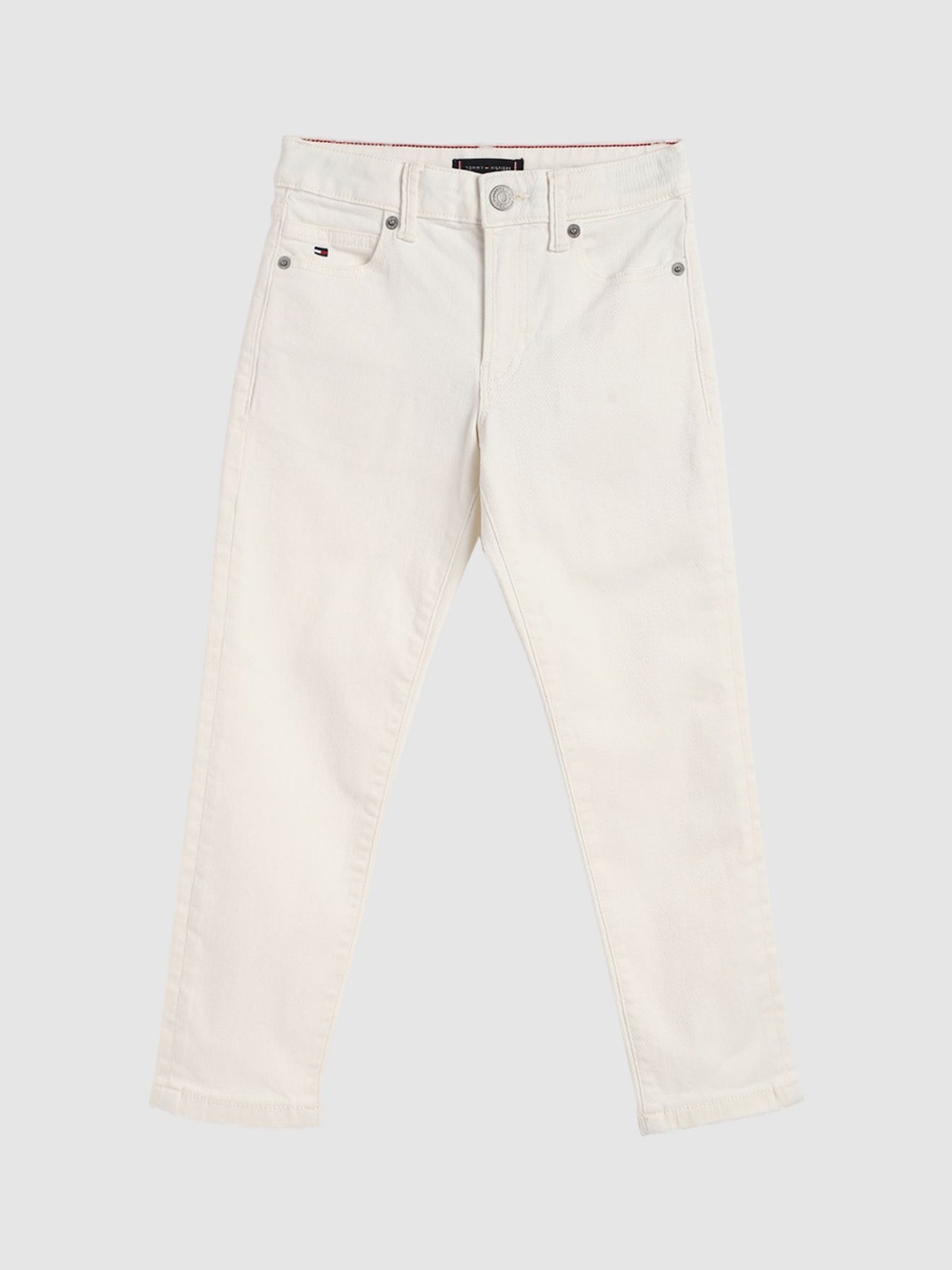 

Tommy Hilfiger Boys Straight Fit Light Fade Jeans, White
