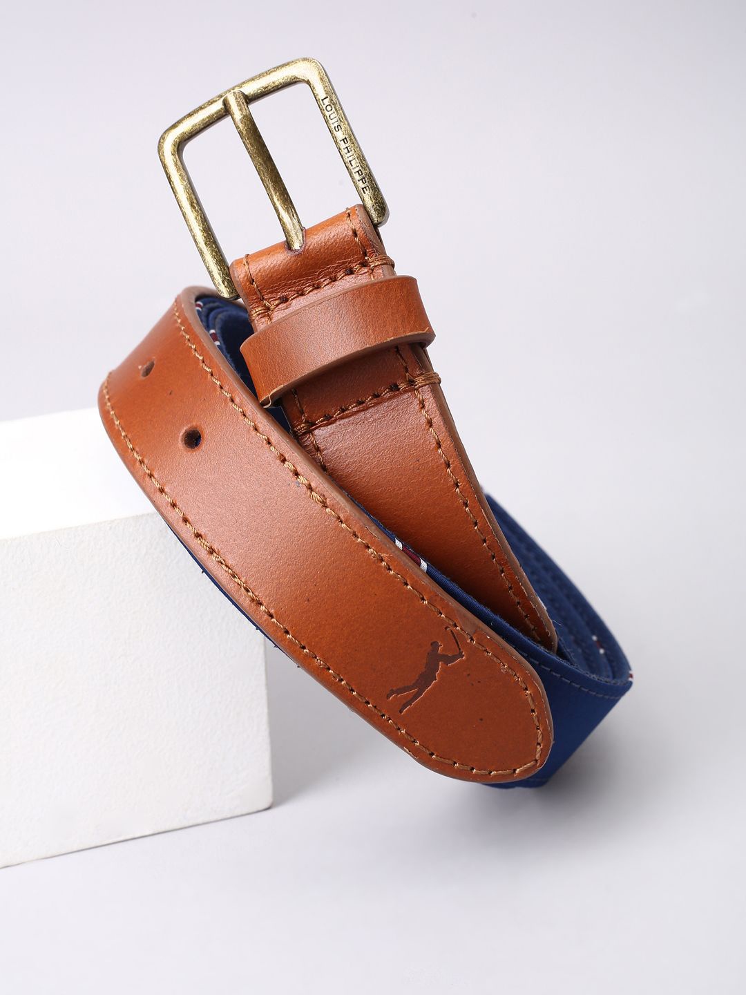

Louis Philippe Sport Men Leather Belt, Blue