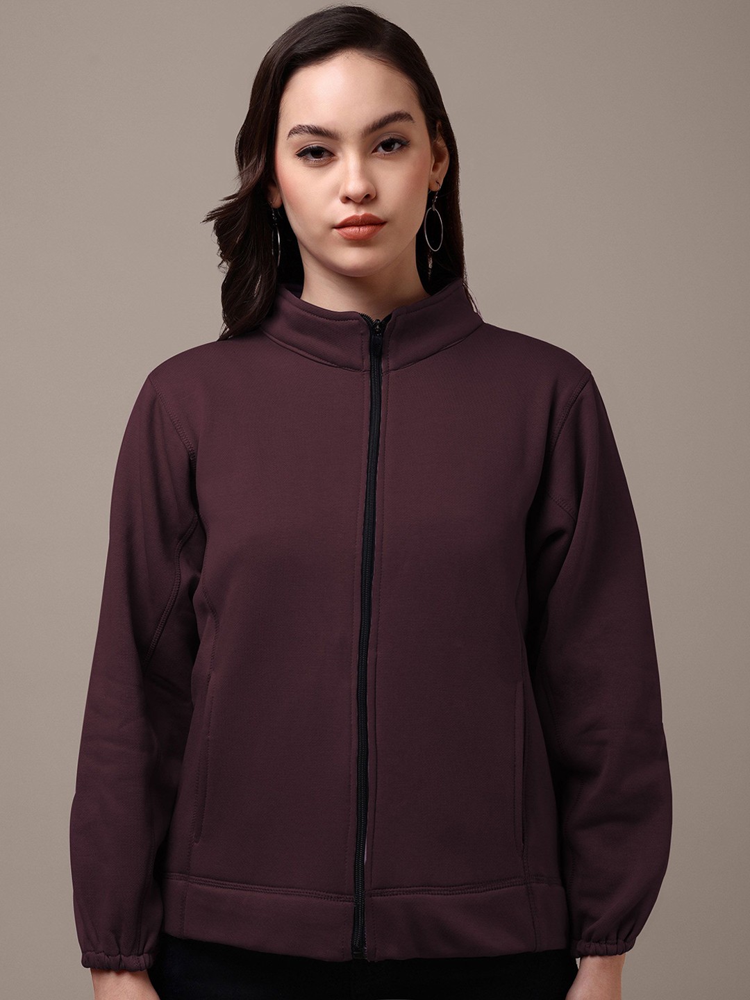

HEATHEX Women Fleece Lightweight Running Open Front Jacket, Mauve