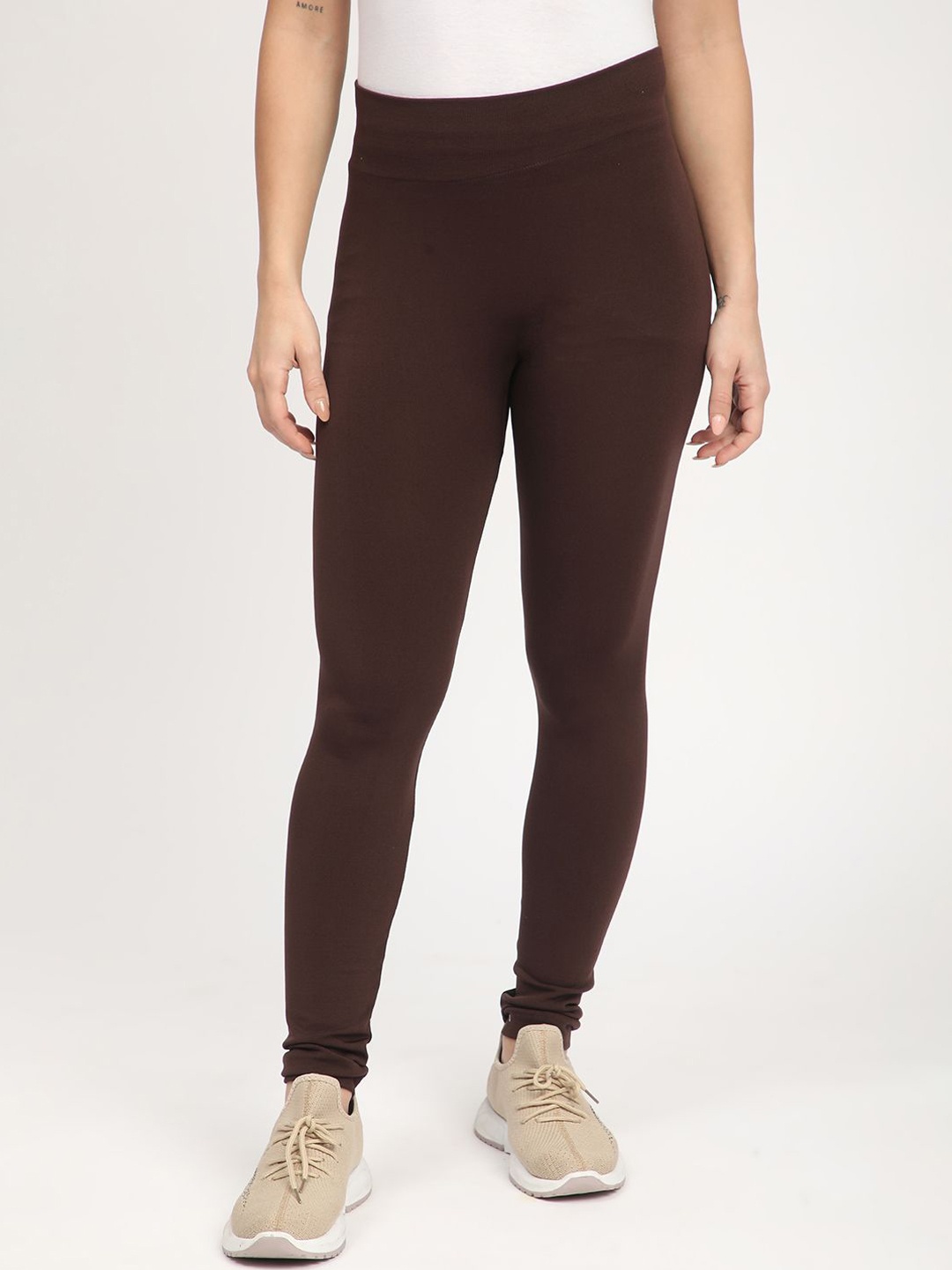 

R&B High-Rise Ankle Length Tights, Brown