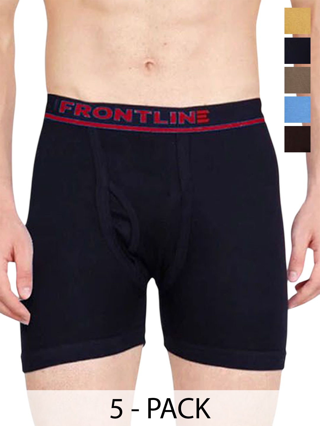 

Rupa Pack Of 5 Assorted Pure Combed Cotton Trunks Frontline-DCIF-5--90