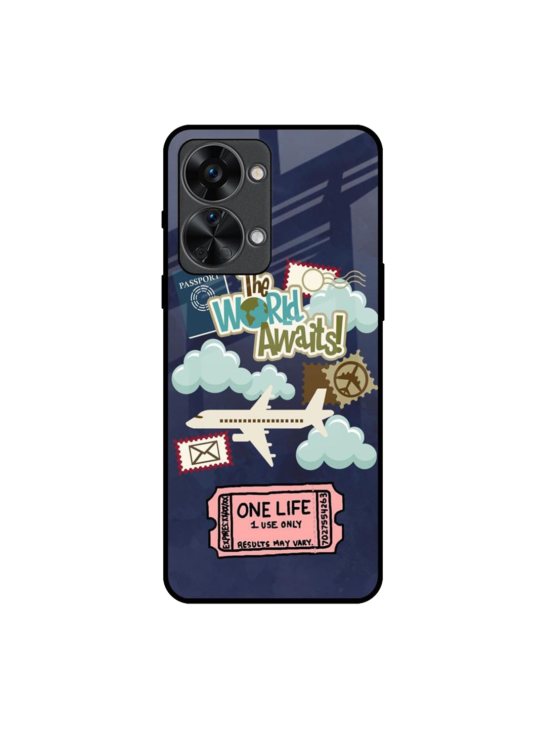 

QRIOH Tour The World Printed Oneplus Nord 2T Back Case, Grey