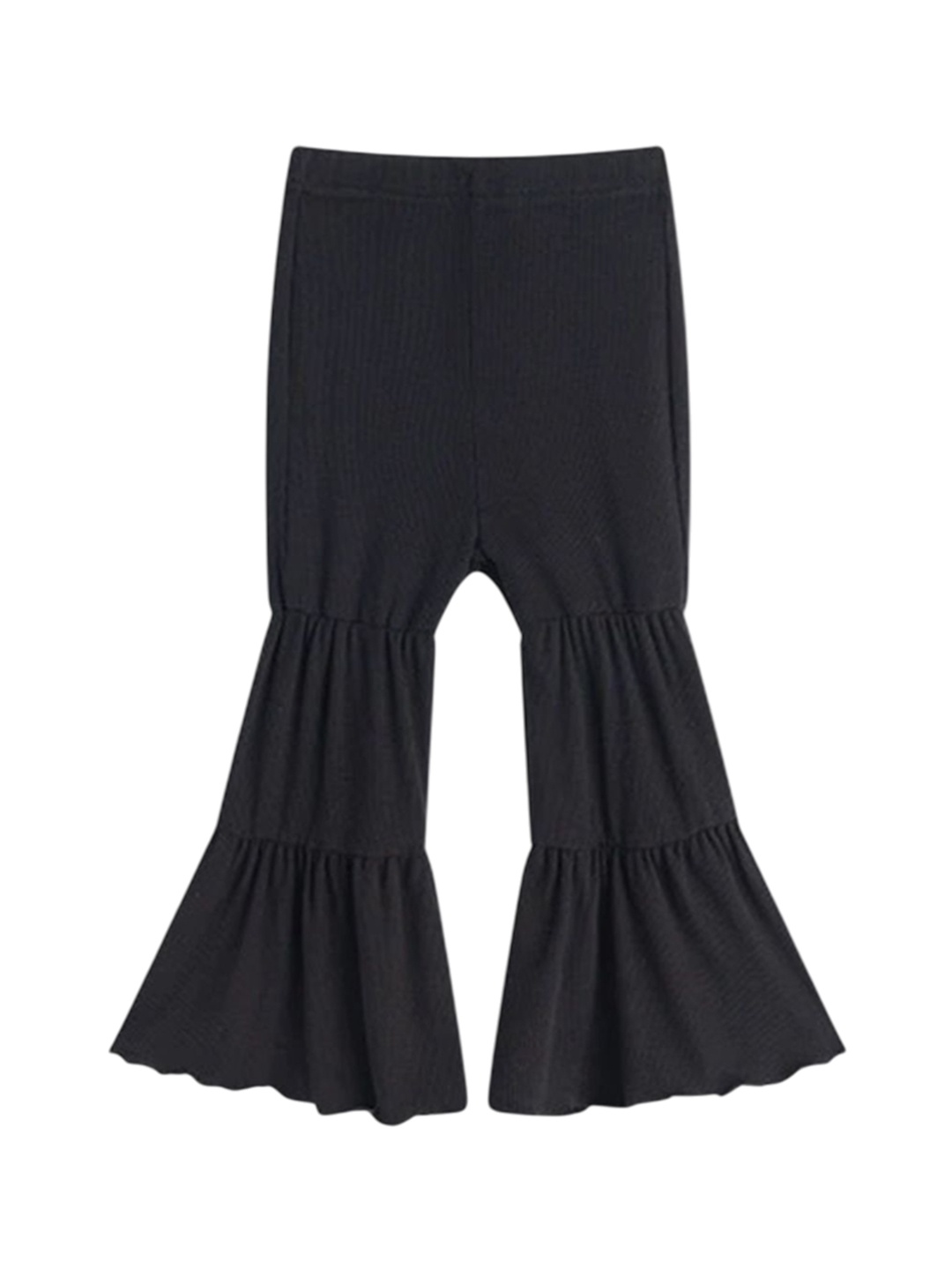 

LULU & SKY Girls Flared High-Rise Trousers, Black