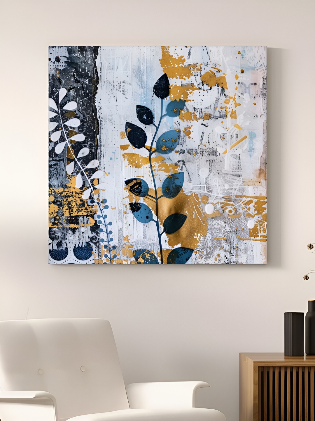 

Art Street Blue & White Canvas Abstract Printed Canvas Wall Art