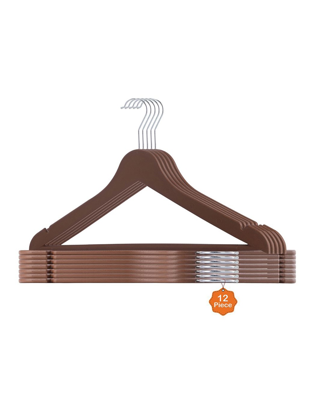 

Kuber Industries Brown 12 Pieces Rotatable Dress Hangers for Clothes Hanging