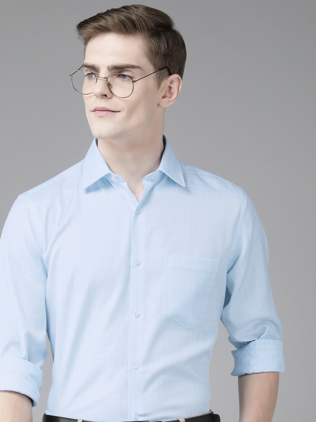 

Van Heusen Checked Formal Shirt, Blue