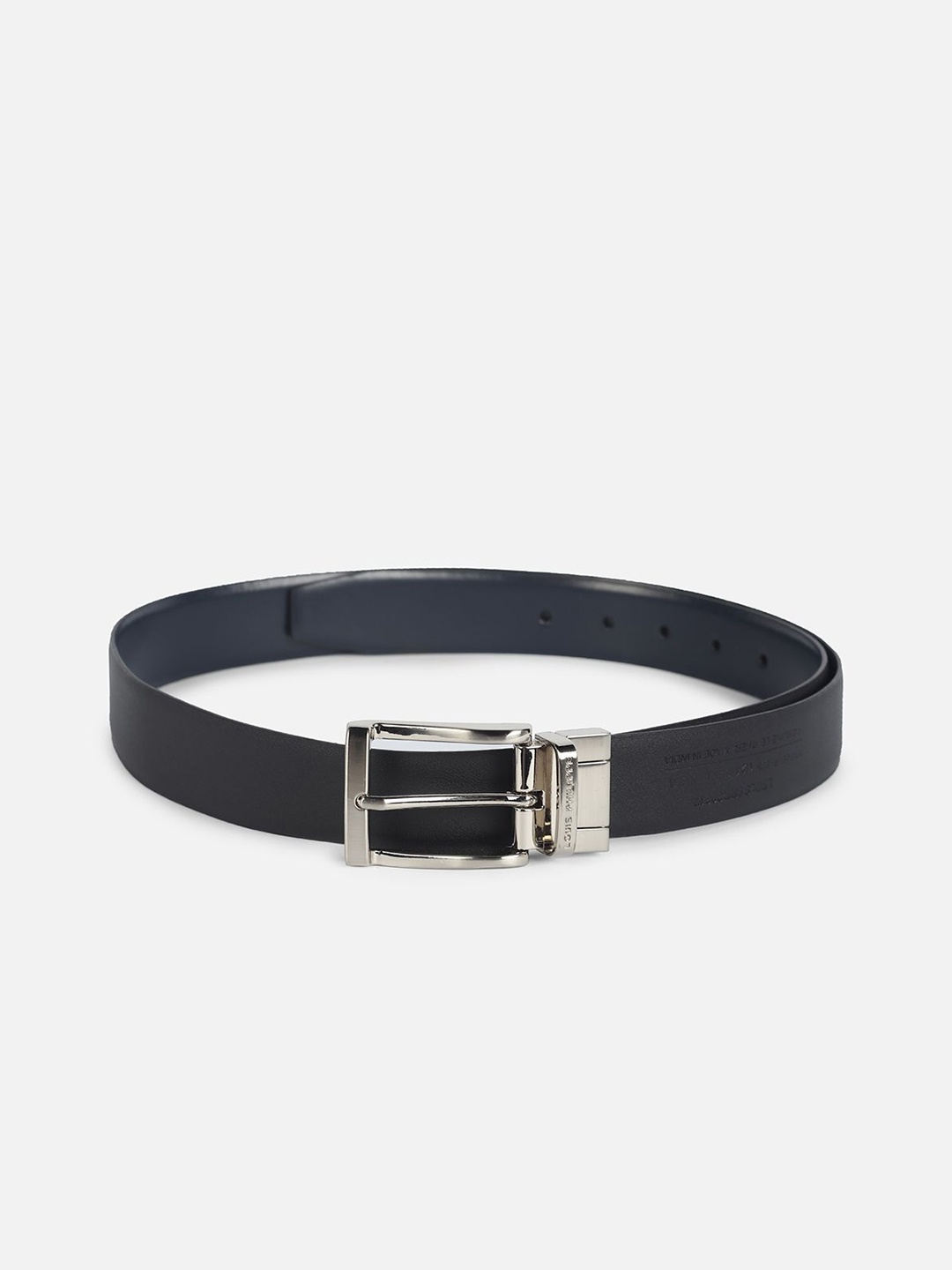 

Louis Philippe Men Leather Formal Belt, Black