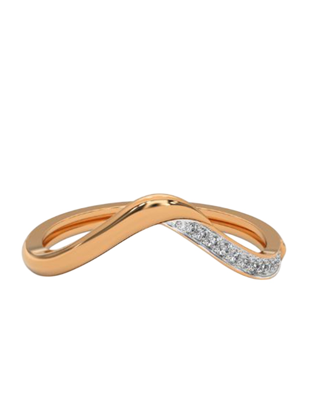 

Emori Women 14 Kt Gold and 0.05 CT Diamond Ring 1.55 gm, Rose gold