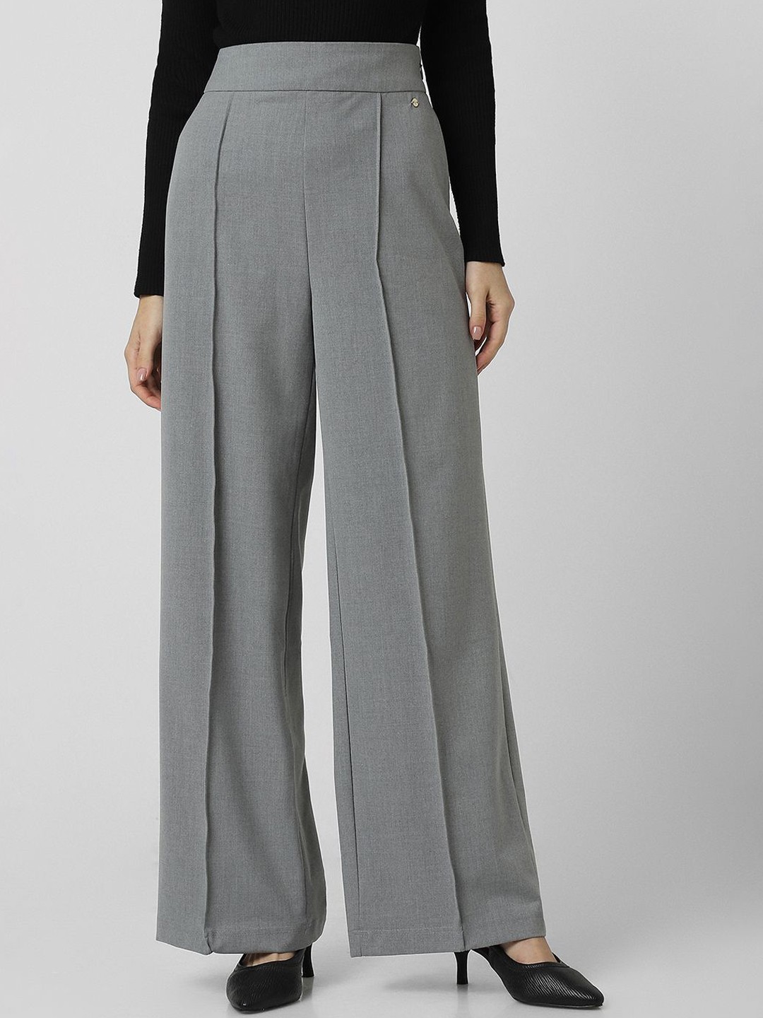 

Van Heusen Woman Loose Fit Formal Trouser, Grey