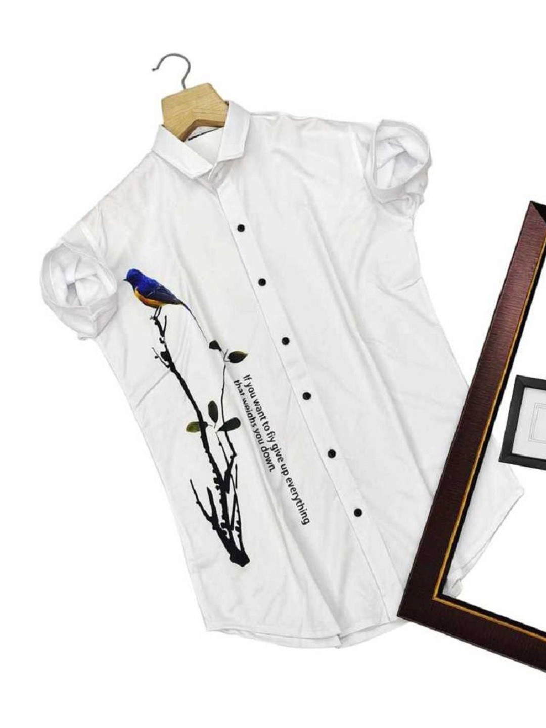 

iCome Men Micro Checks Opaque Printed Casual Shirt, White