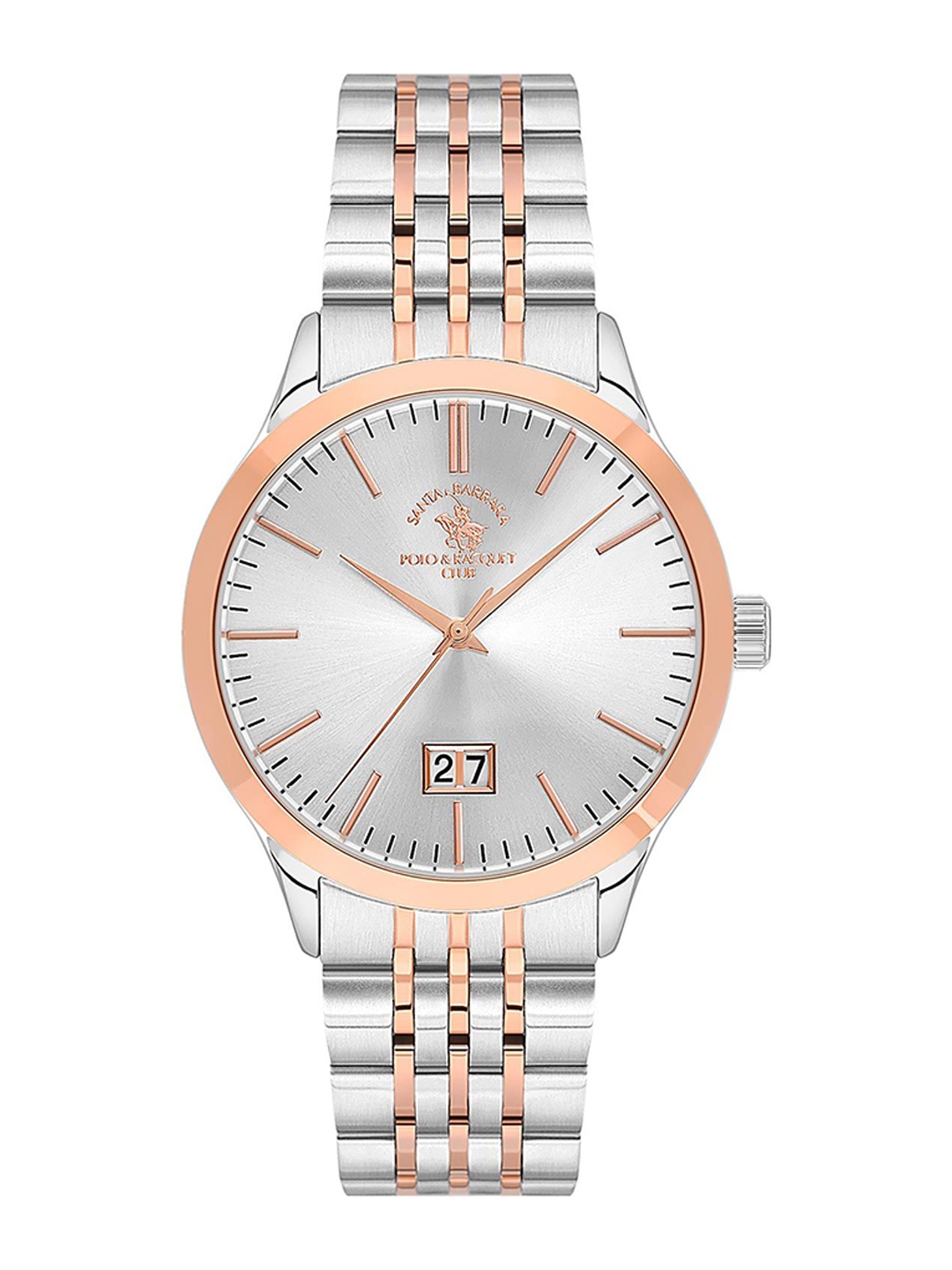 

SANTA BARBARA POLO & RACQUET CLUB Men Dial & Stainless Steel Bracelet Style Straps Analogue Watch, Multi