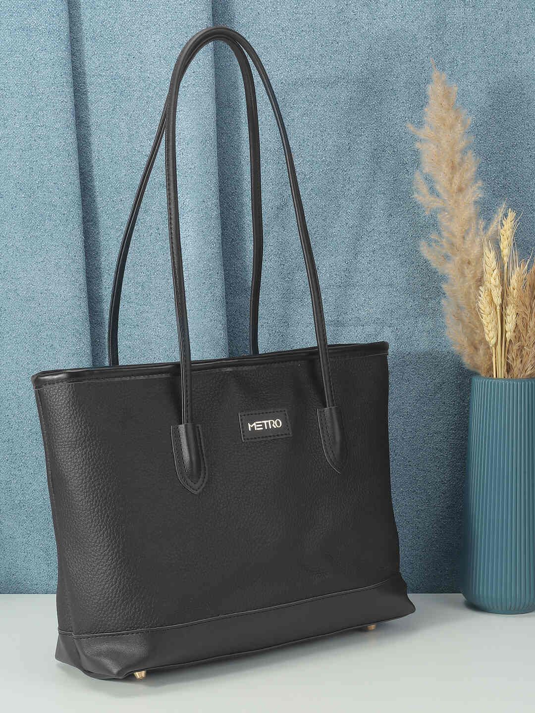 

Metro Structured Tote Bag, Black