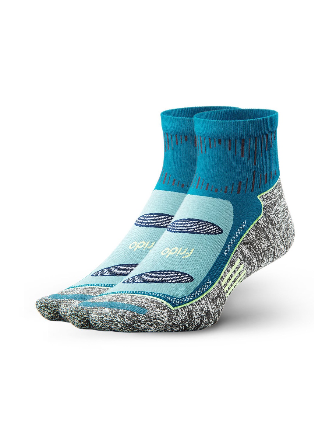 

Frido Pack Of 2 Patterned Cotton Ankle-Length Socks, Sea green