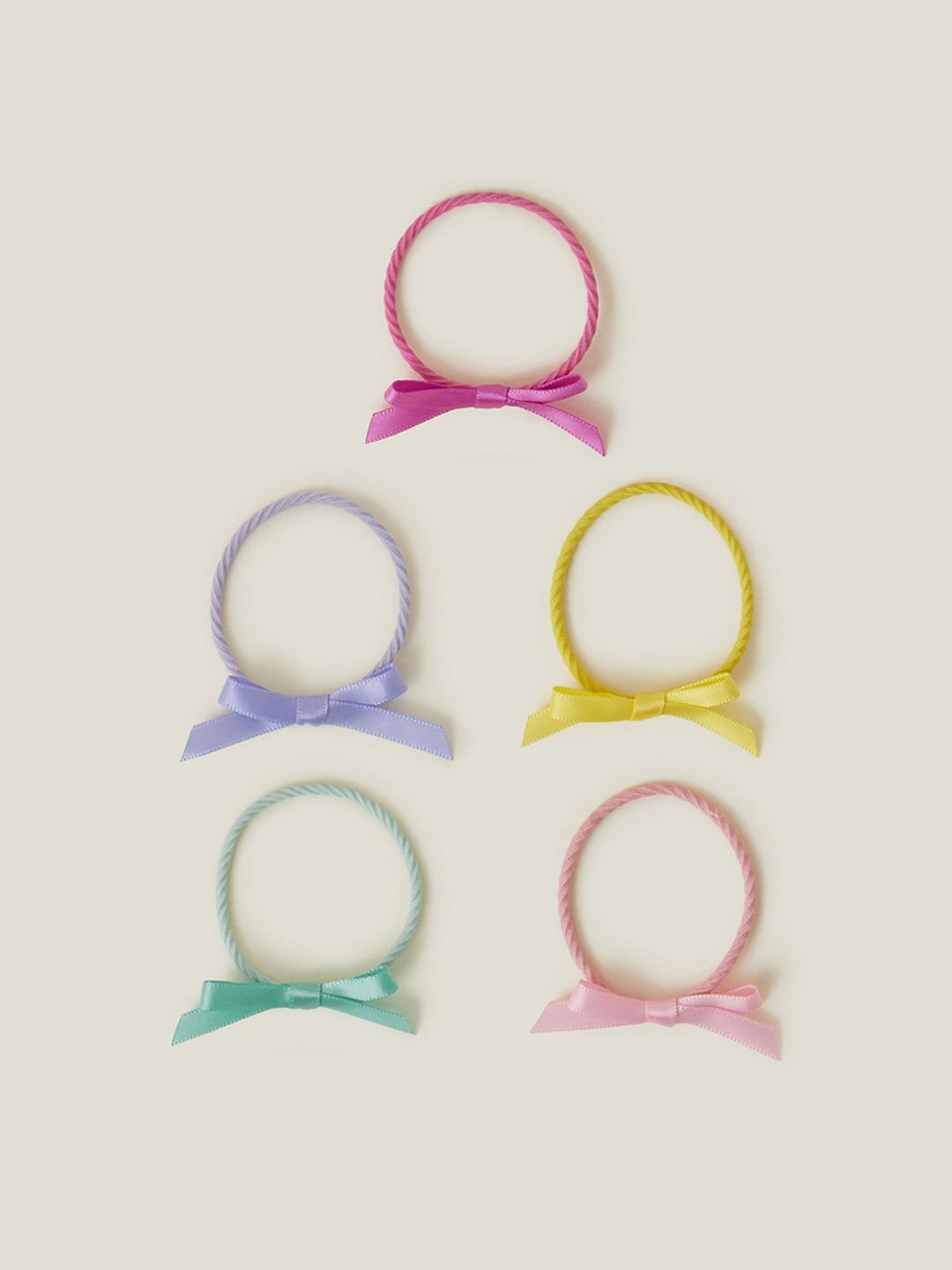 

Accessorize Girls Set of 5 Satin Bow Hairband, Multi